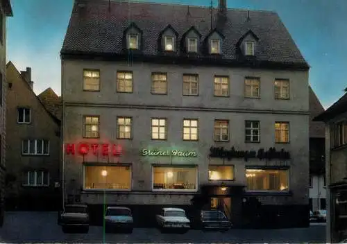 Postcard hotel restaurant Gruner Baum Uffenheim