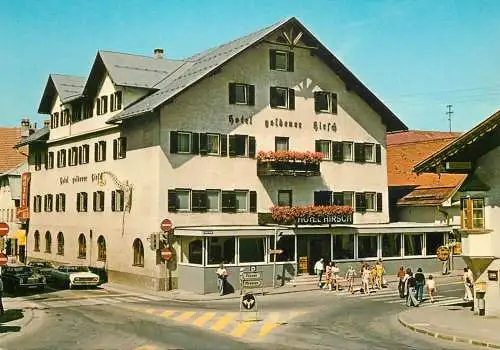 Postcard hotel restaurant goldener Hirsch