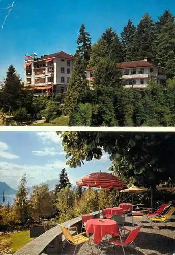 Postcard hotel restaurant Albana Weggis Lake Lucerne