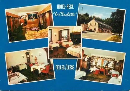 Postcard hotel restaurant La Clochette Celles sur Lesse