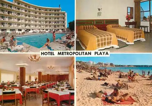 Postcard hotel restaurant Metropolitan Playa