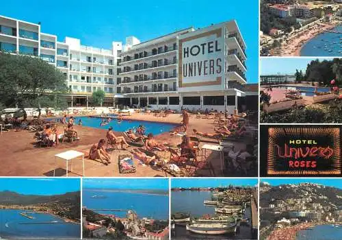 Postcard Hotel restaurant Roses Costa Brava Univers
