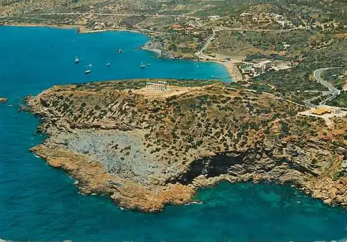 Greece Athens Sounion Poseidon's Temple aerial view