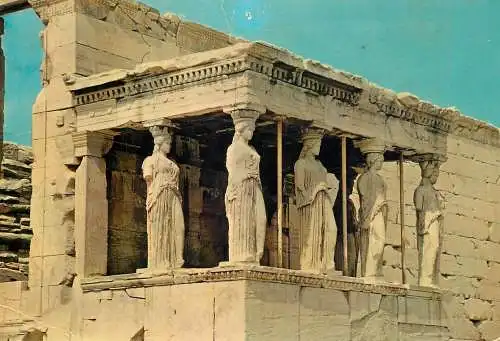 Greece Athens The Caryatides detail view