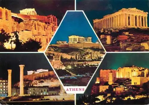 Greece Athens several nocturnal aspects