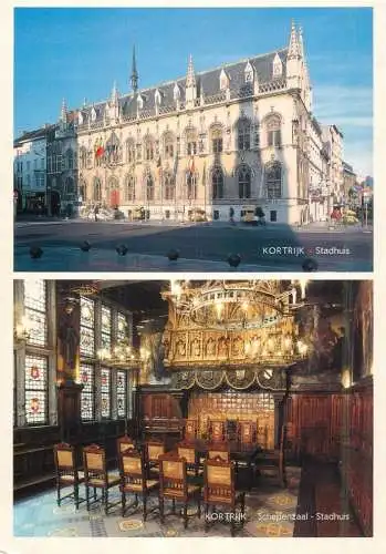 Belgium Kortrijk Stadhuis and Scheppenzaal multi view