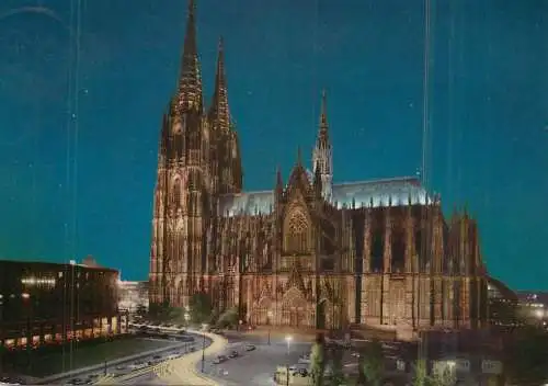 Germany Koln am Rhein Dom evening view