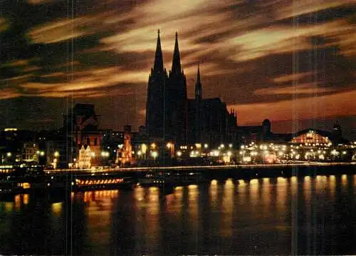 Germany Koln am Rhein Abendstimmung
