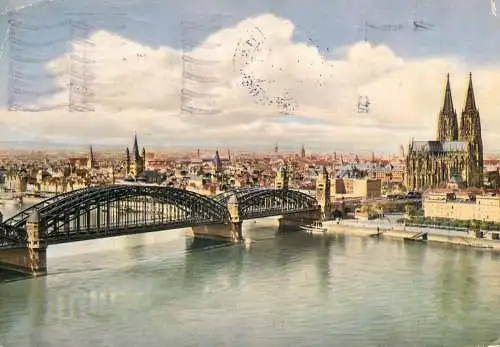 Germany Koln am Rhein Hohenzollernbrucke