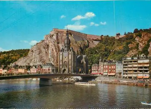 Belgium Dinant La Meuse, la Collegiale et la Citadelle