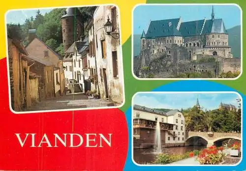 Luxembourg Vianden Le Pont de l'Our & le Chateau