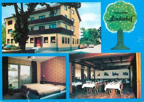 Postcard hotel restaurant Gaststatte Lindenhof Berg bei Neumarkt