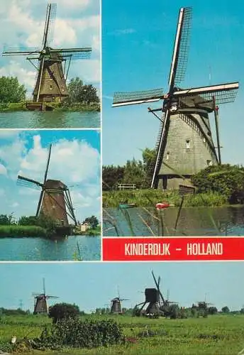 Windmill Holland De Overwaard Kinderdijk cows