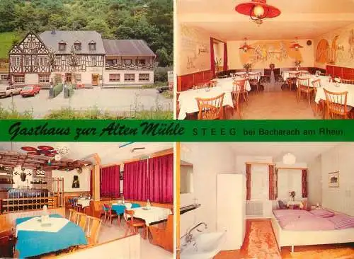 Postcard hotel restaurant Gasthaus zur Alten Muhle Bacharach am Rhein