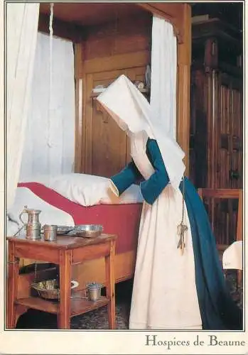 Postcard hotel restaurant Hospice de Beaune la salle Saint Hugues