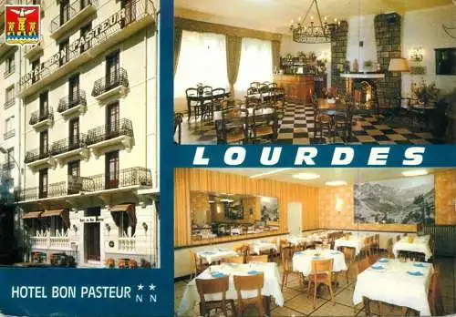 Postcard hotel restaurant Bon Pasteur Lourdes