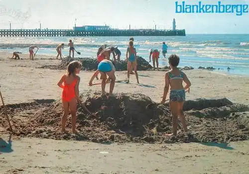 Postcard hotel restaurant blankenberge beach pier