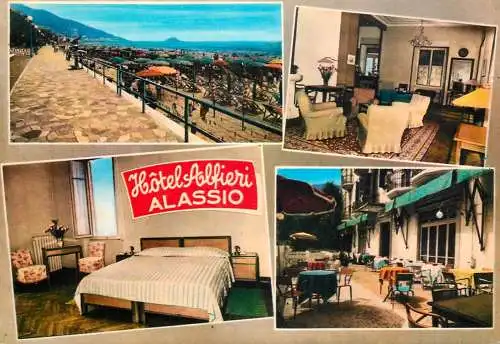 Postcard hotel restaurant Alfieri Alassio