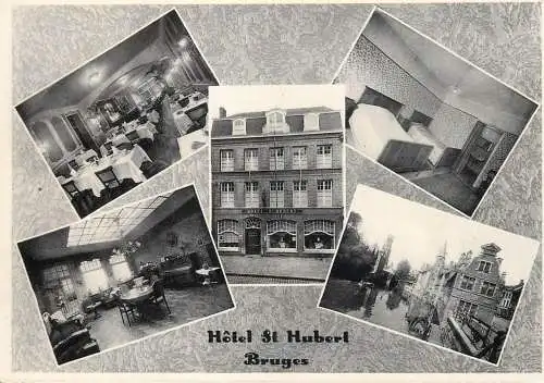 Postcard hotel restaurant St. Hubert Bruges