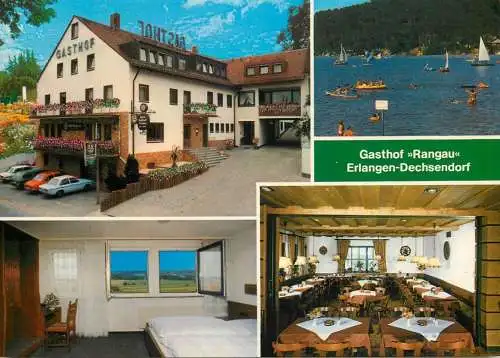 Postcard hotel restaurant Gasthof Rangau Erlangen Dechsendorf