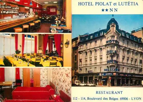 Postcard hotel restaurant Piolat et Lutetia Lyon
