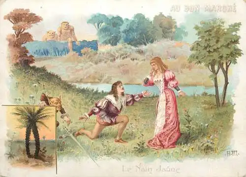 AU BON MARCHE Paris chromo Exposition 1900 maison Aristide Boucicaut magasins nouveautes - Le Nain Jaune