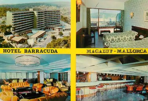 Postcard hotel restaurant Barracuda Magaluf Mallorca