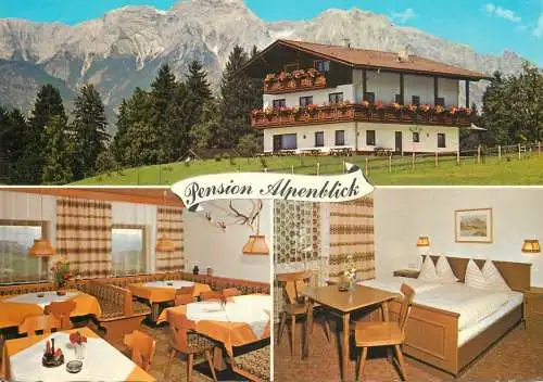 Postcard hotel restaurant pension Alpenblick Familie Thomas Hussl Tirol
