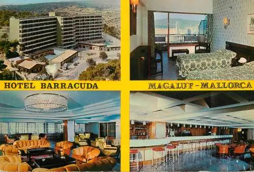Postcard hotel restaurant Barracuda Magaluf Mallorca