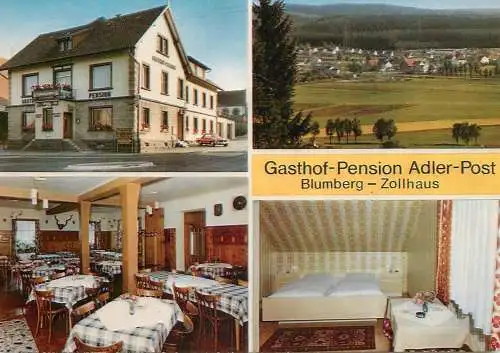 Postcard hotel restaurant Gasthof pension Adler Post