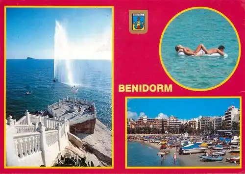 Benidorm naturism and different aspects souvenir postcard
