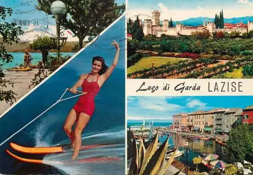 Water ski pin up beauty Lazise Lago di Garda different aspects