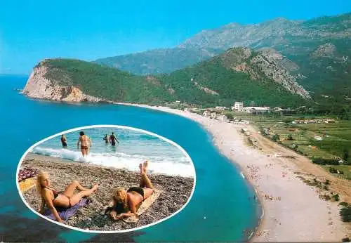 Beauty girls sunbathing at Buljarica Croatia