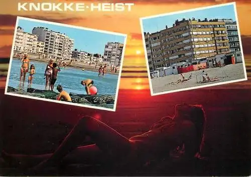 Knokke Heist different aspects sunbathing beauty sunset