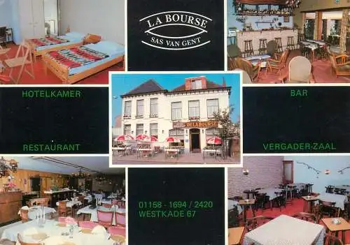 Postcard hotel restaurant la Bourse Sas van Gent