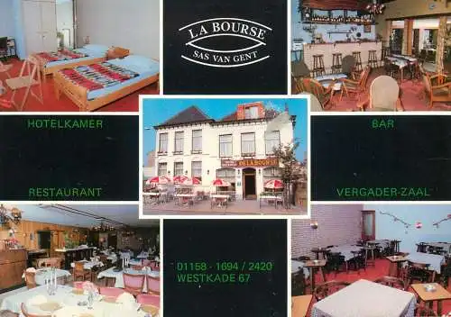 Postcard hotel restaurant la Bourse Sas van Gent