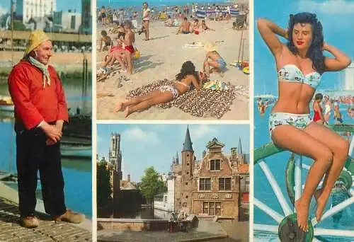 Brugge Belgian coast beauty greetings postcard
