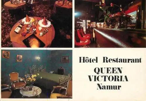 Postcard hotel restaurant Queen Victoria Namur Belgium