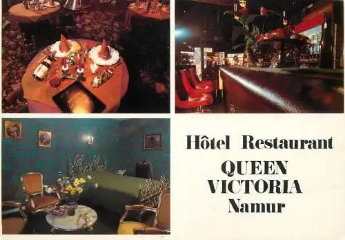 Postcard hotel restaurant Queen Victoria Namur Belgium