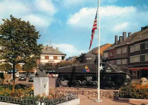 Postcard Belgium Bastogne place Mac Auliff