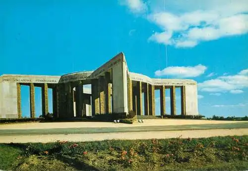 Postcard Belgium Bastogne american memorial Mardasson