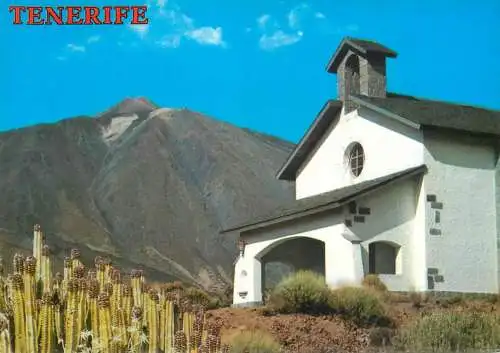 Spain Islas Canarias Tenerife the ermitage of the snow The Teide
