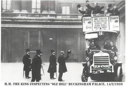 London - King inspecting "Ole Bill" Buckingham Palace