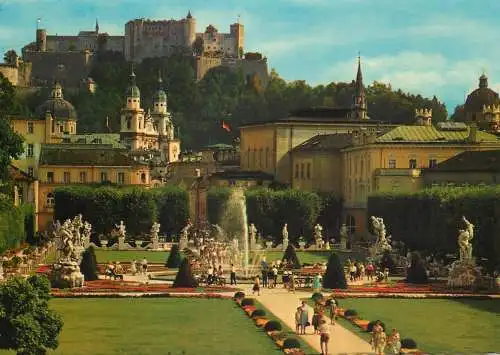 Austria Salzburg Mirabellgarten mit dom