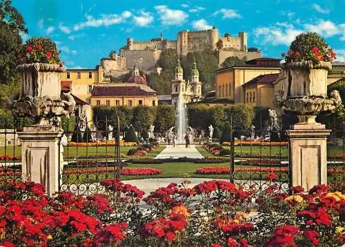 Austria Salzburg castle Mirabell garden flower