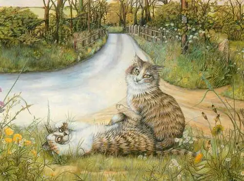 The May Queen from Zoes Cats postcard
