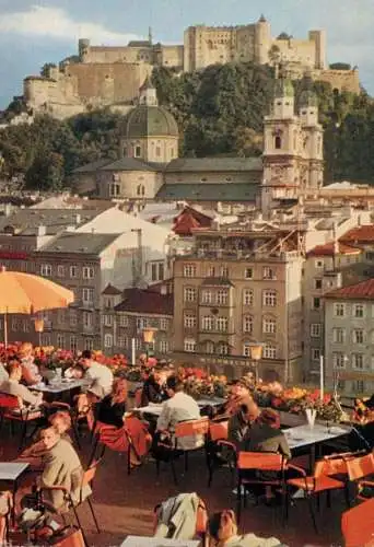 Austria Salzburg Dach Terrassen cafe
