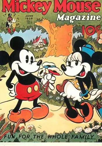 Mickey Mouse magazine postcard