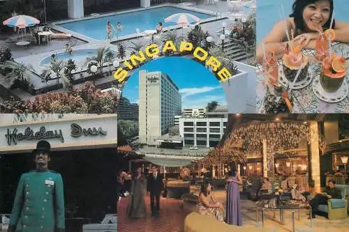 Postcard hotel restaurant Holiday Inn Singapore