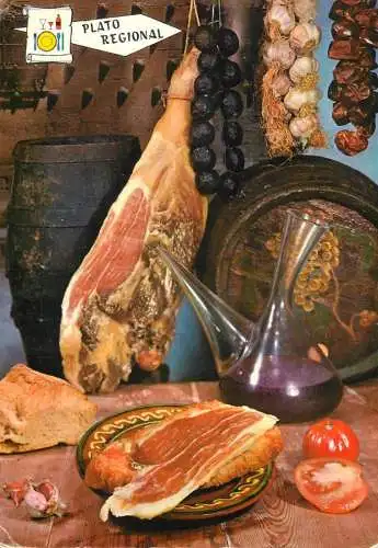 Postcard hotel restaurant platos tipicos Garanta del Estado